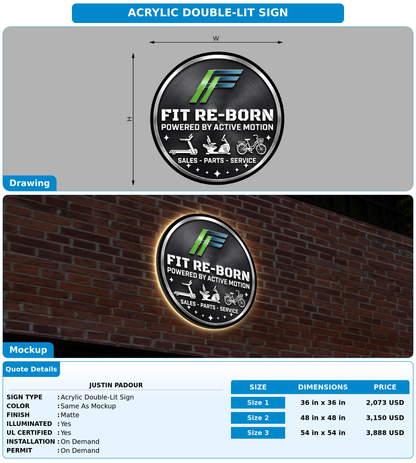 CUSTOM MOCKUP SIGN FOR Justin Padour