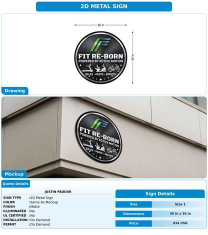 CUSTOM MOCKUP SIGN FOR Justin Padour