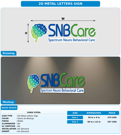 CUSTOM MOCKUP SIGN FOR Sania Syeda