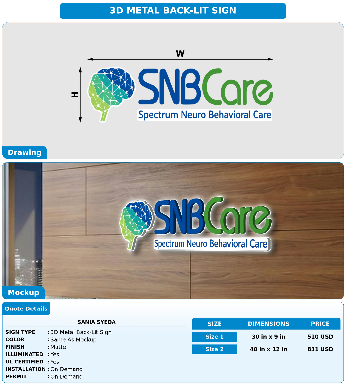 CUSTOM MOCKUP SIGN FOR Sania Syeda