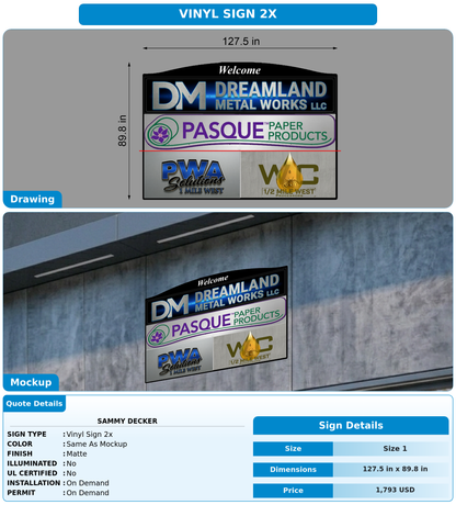 CUSTOM MOCKUP SIGN FOR Sammy Decker