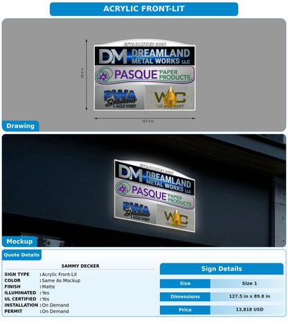 CUSTOM MOCKUP SIGN FOR Sammy Decker