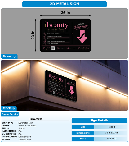 CUSTOM MOCKUP SIGN FOR Irina West