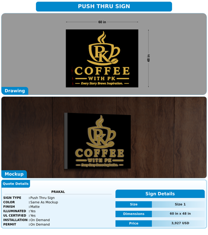 CUSTOM MOCKUP SIGN FOR Prakal
