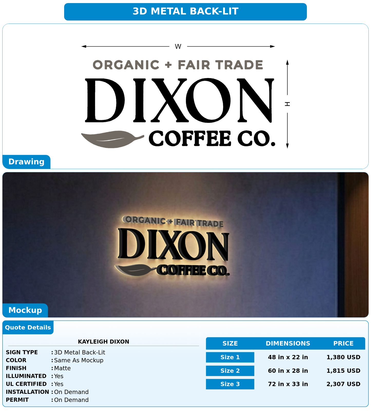 CUSTOM MOCKUP SIGN FOR Kayleigh dixon