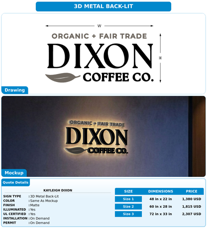 CUSTOM MOCKUP SIGN FOR Kayleigh dixon
