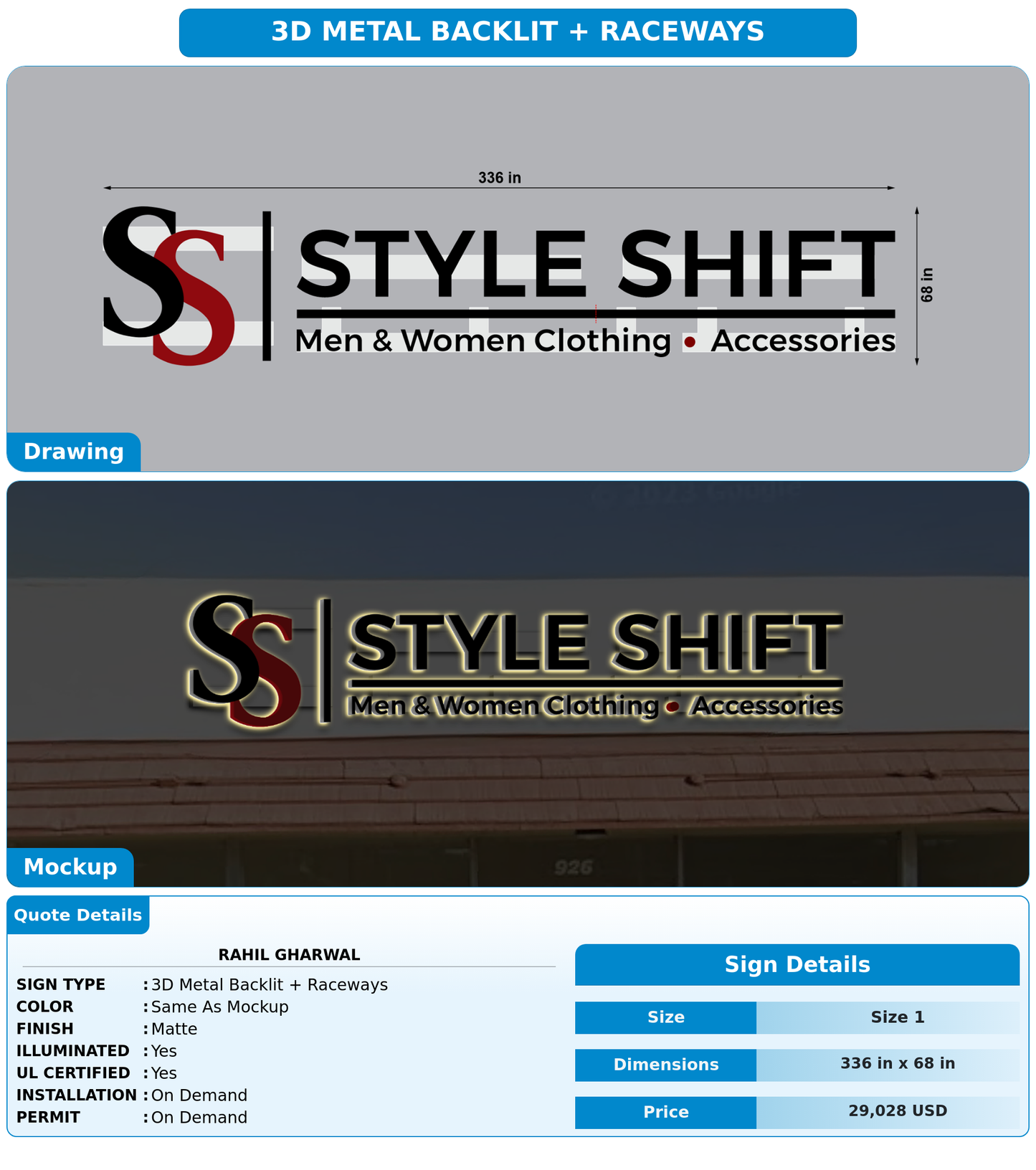 CUSTOM MOCKUP SIGN FOR Rahil Gharwal