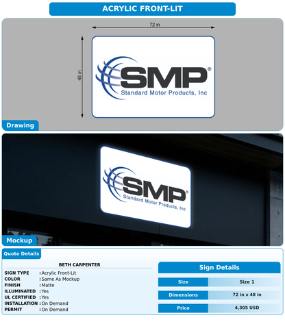 CUSTOM MOCKUP SIGN FOR Beth Carpenter