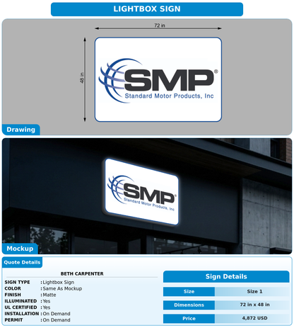 CUSTOM MOCKUP SIGN FOR Beth Carpenter
