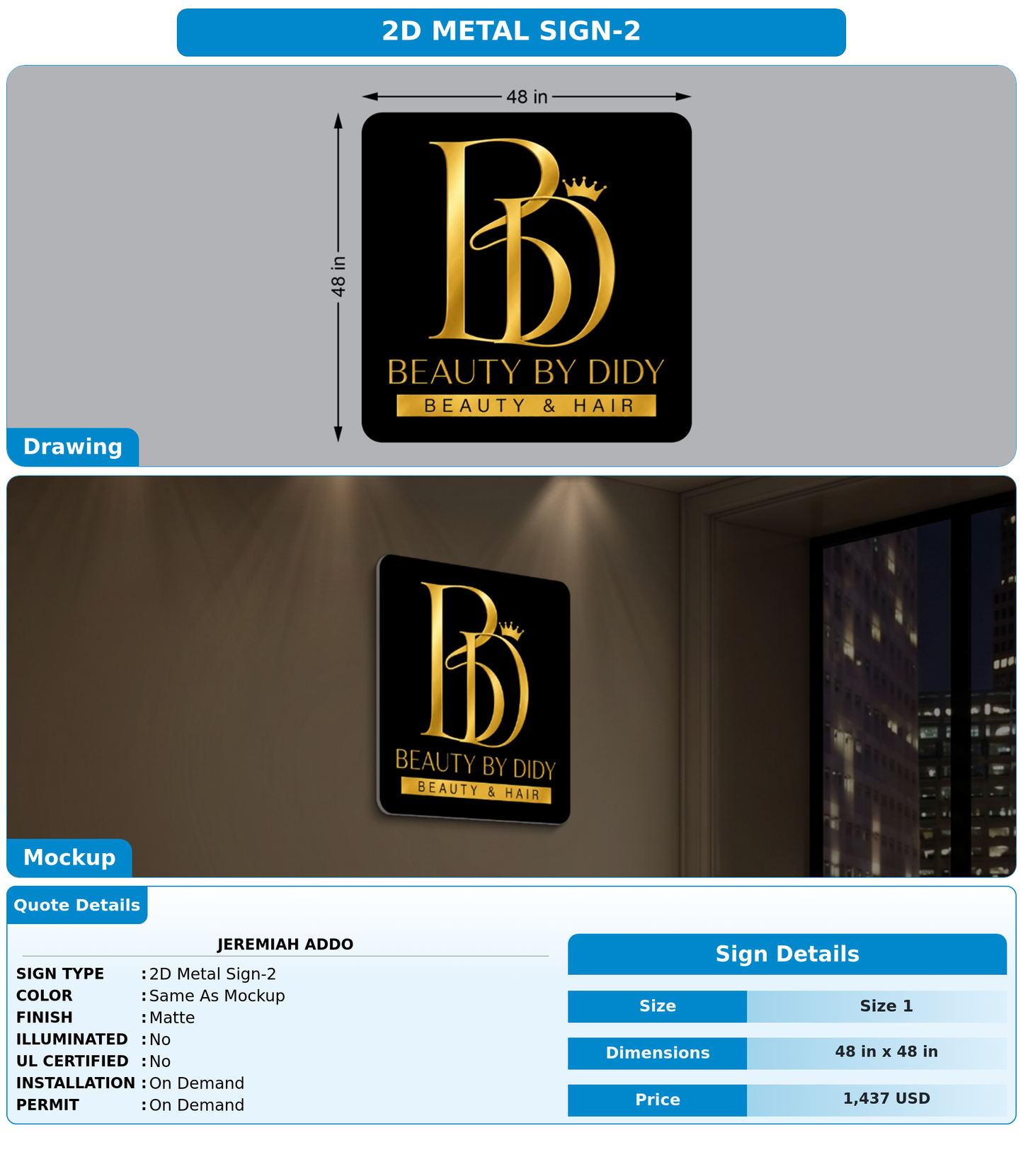 CUSTOM MOCKUP SIGN FOR Jeremiah Addo