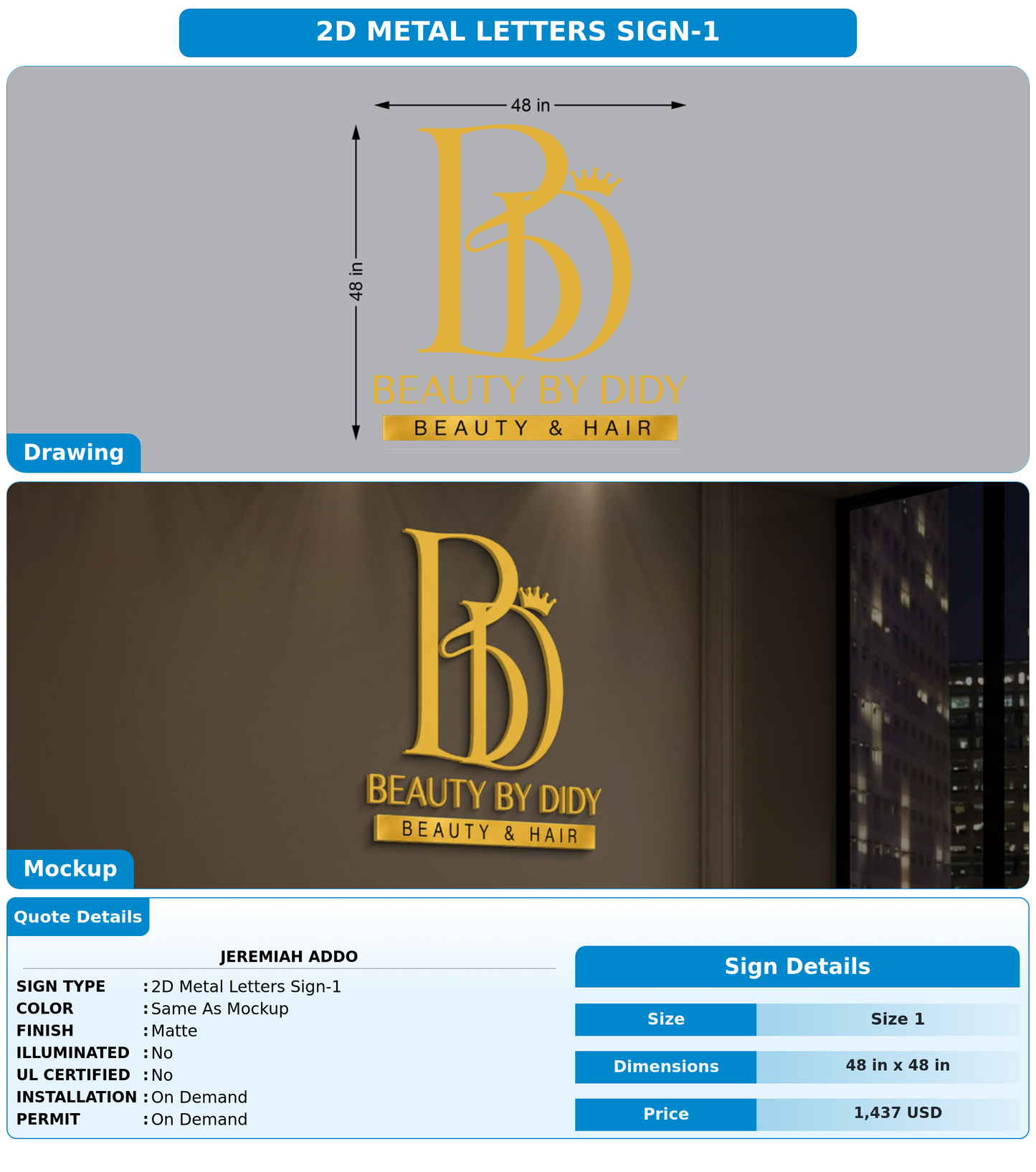 CUSTOM MOCKUP SIGN FOR Jeremiah Addo