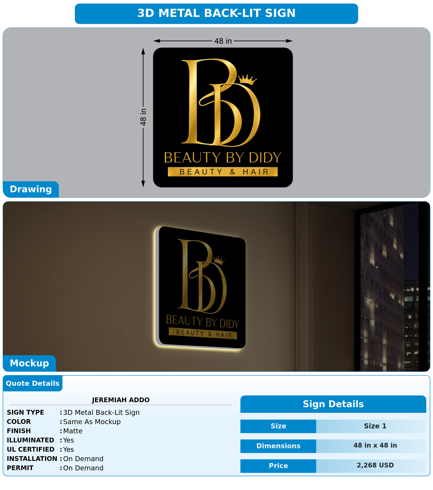 CUSTOM MOCKUP SIGN FOR Jeremiah Addo