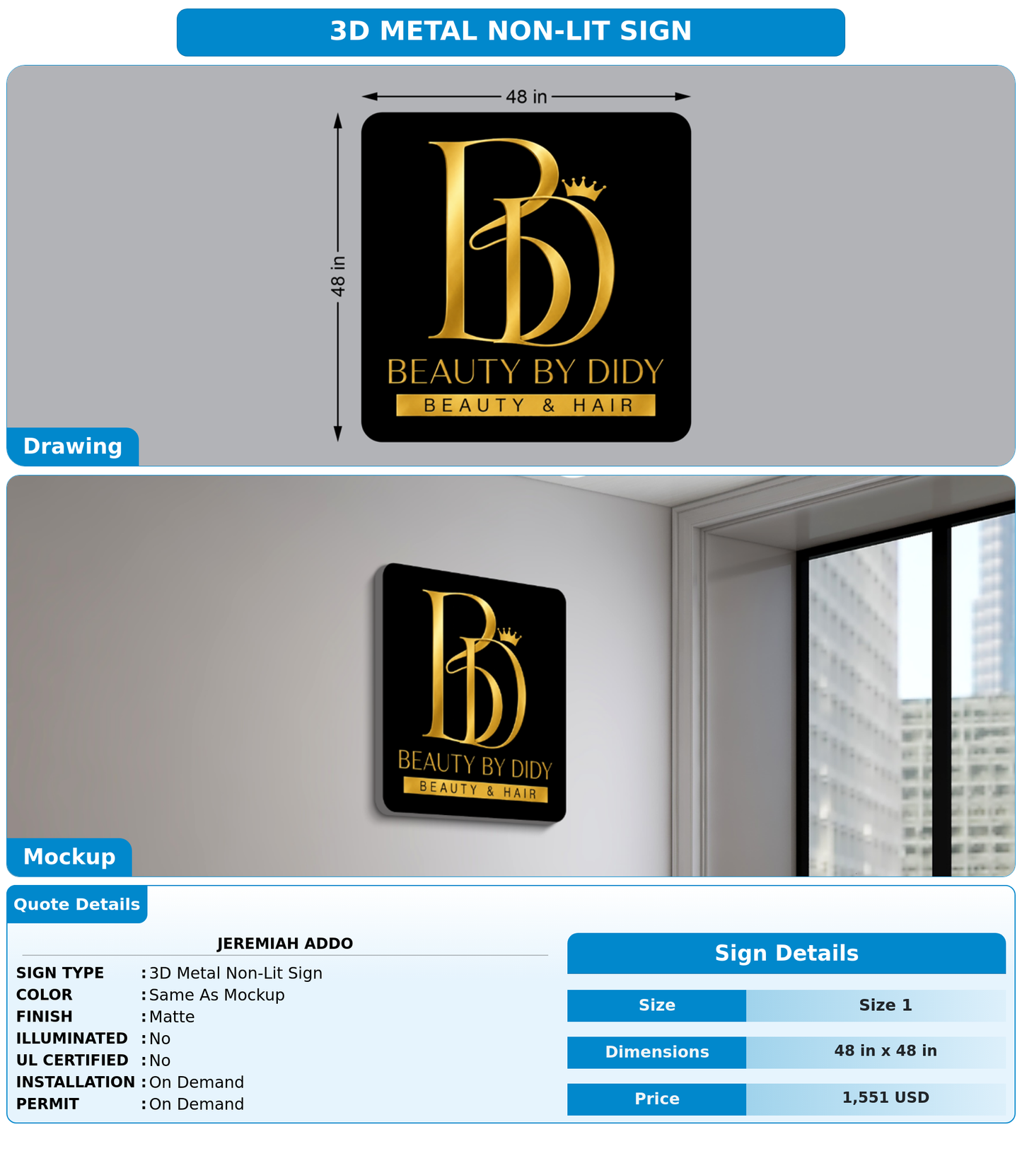 CUSTOM MOCKUP SIGN FOR Jeremiah Addo