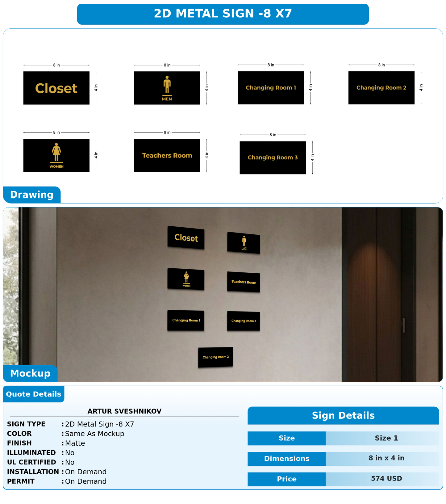 CUSTOM MOCKUP SIGN FOR Artur Sveshnikov