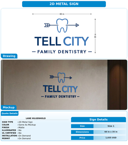 CUSTOM MOCKUP SIGN FOR Lane Hilgenhold