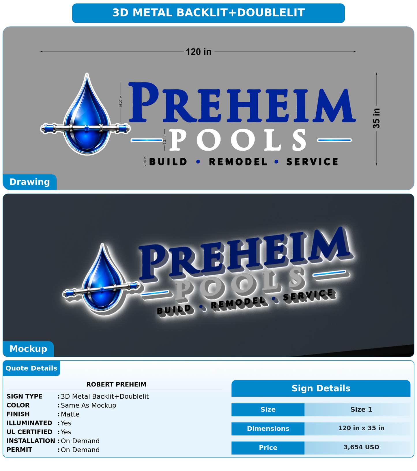 CUSTOM MOCKUP SIGN FOR Robert Preheim