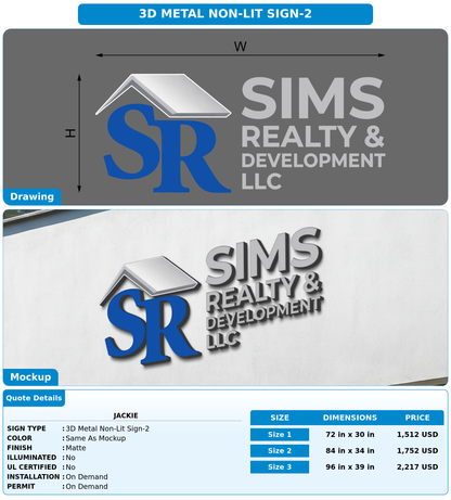 CUSTOM MOCKUP SIGN FOR Jackie