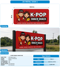 CUSTOM MOCKUP SIGN FOR K-Pop Snack Shack Inc