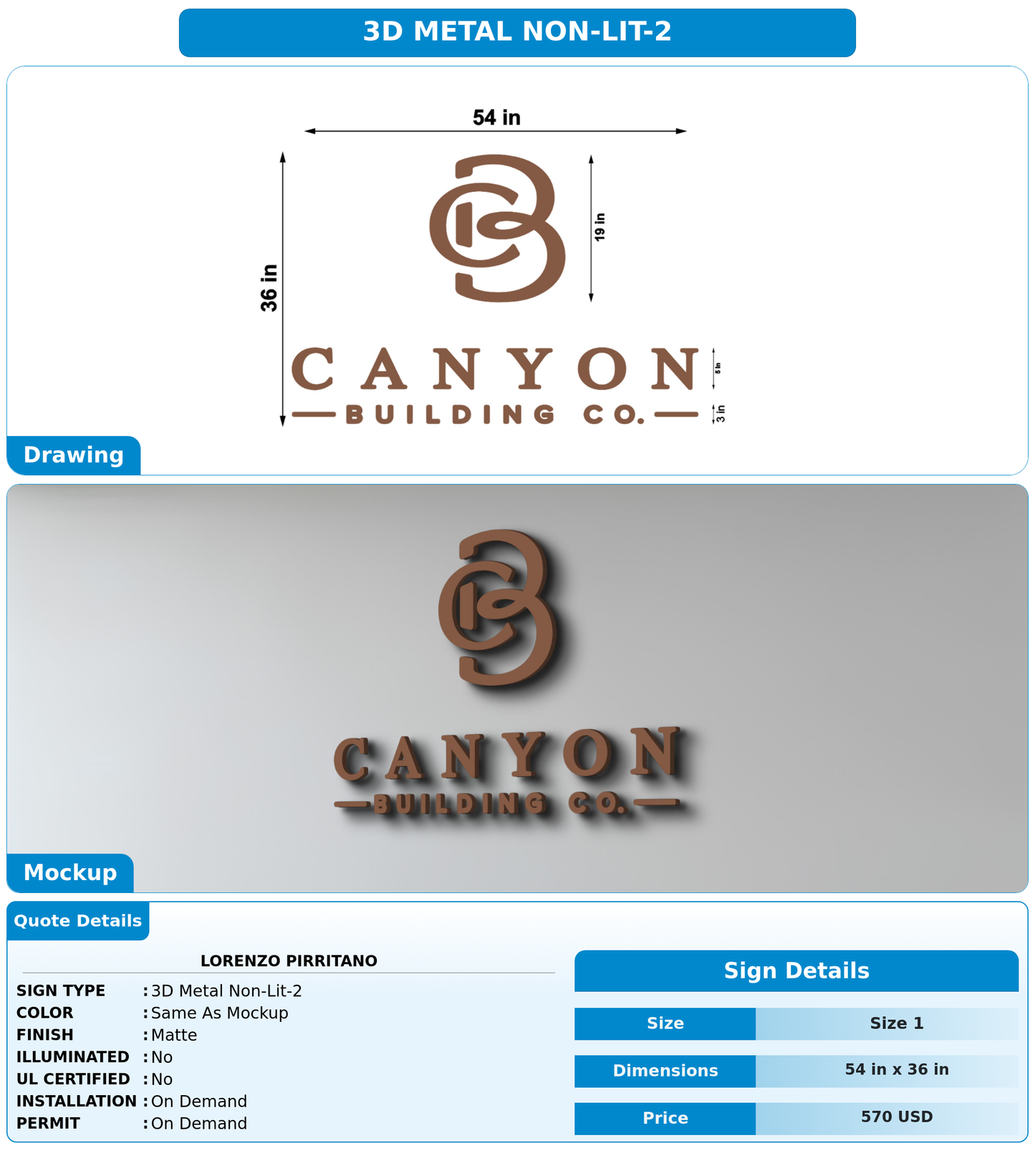 CUSTOM MOCKUP SIGN FOR Lorenzo Pirritano
