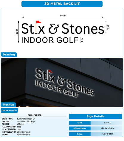 CUSTOM MOCKUP SIGN FOR Paul Parker