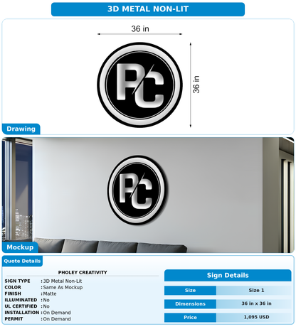 CUSTOM MOCKUP SIGN FOR PHOLEY CREATIVITY