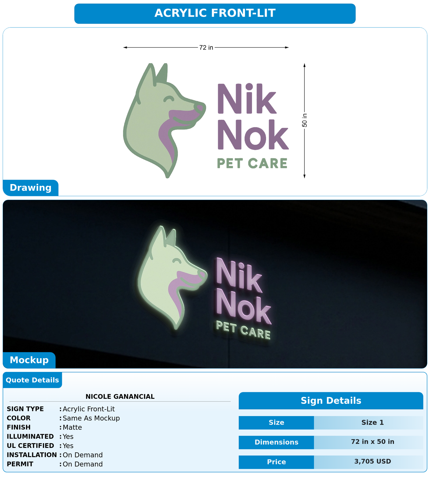 CUSTOM MOCKUP SIGN FOR Nicole Ganancial