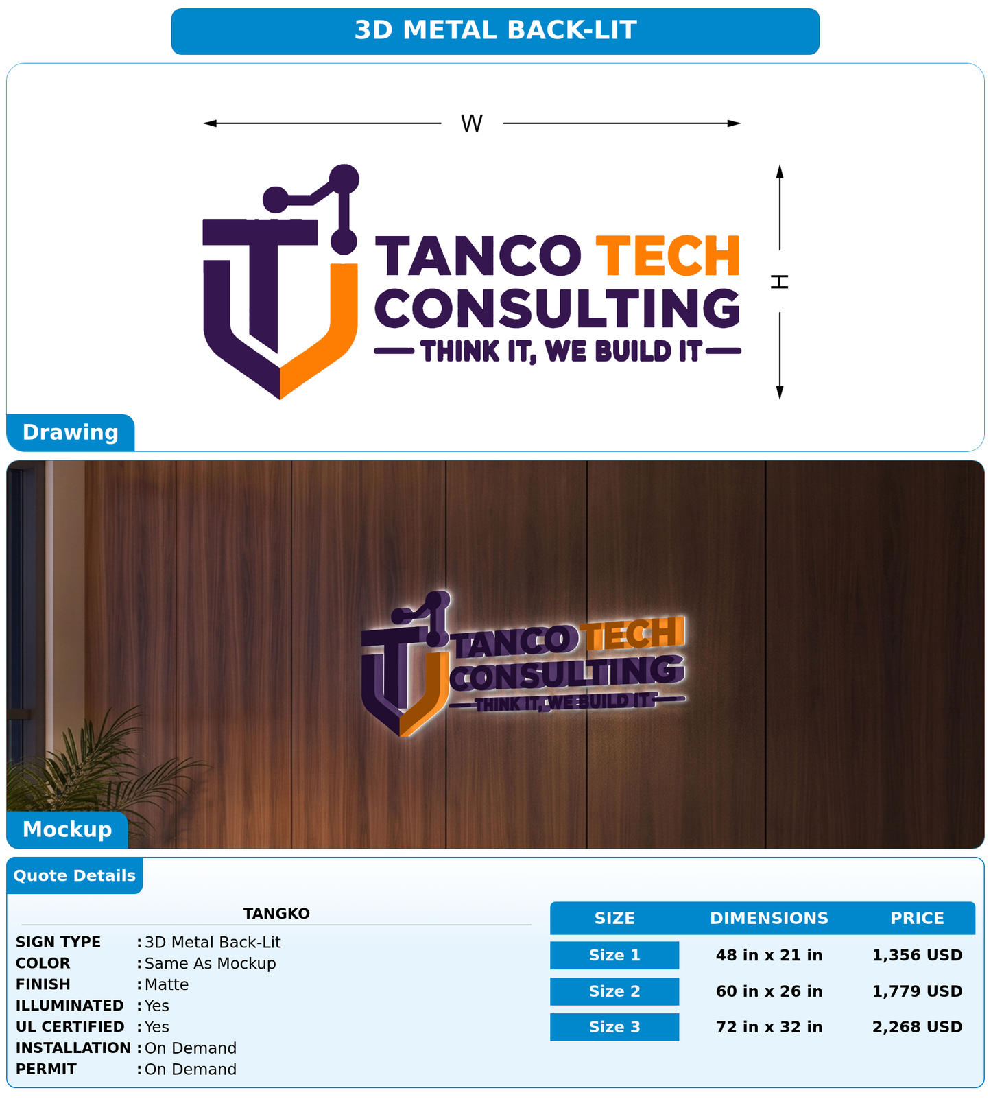 CUSTOM MOCKUP SIGN FOR tangko