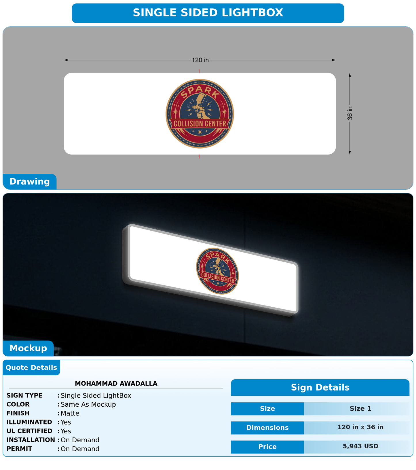 CUSTOM MOCKUP SIGN FOR Mohammad Awadalla