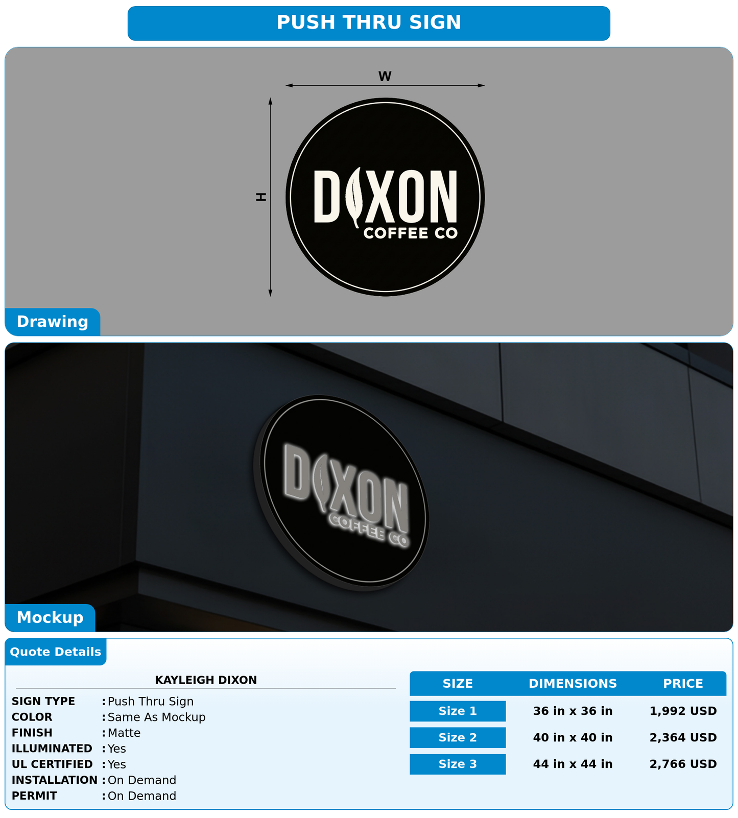 CUSTOM MOCKUP SIGN FOR Kayleigh dixon