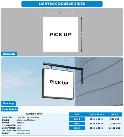 CUSTOM MOCKUP SIGN FOR Kayleigh dixon