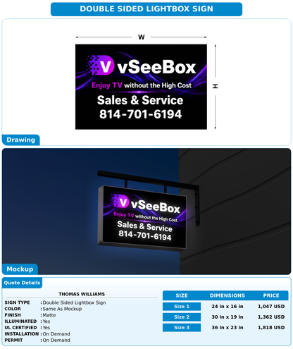CUSTOM MOCKUP SIGN FOR THOMAS WILLIAMS