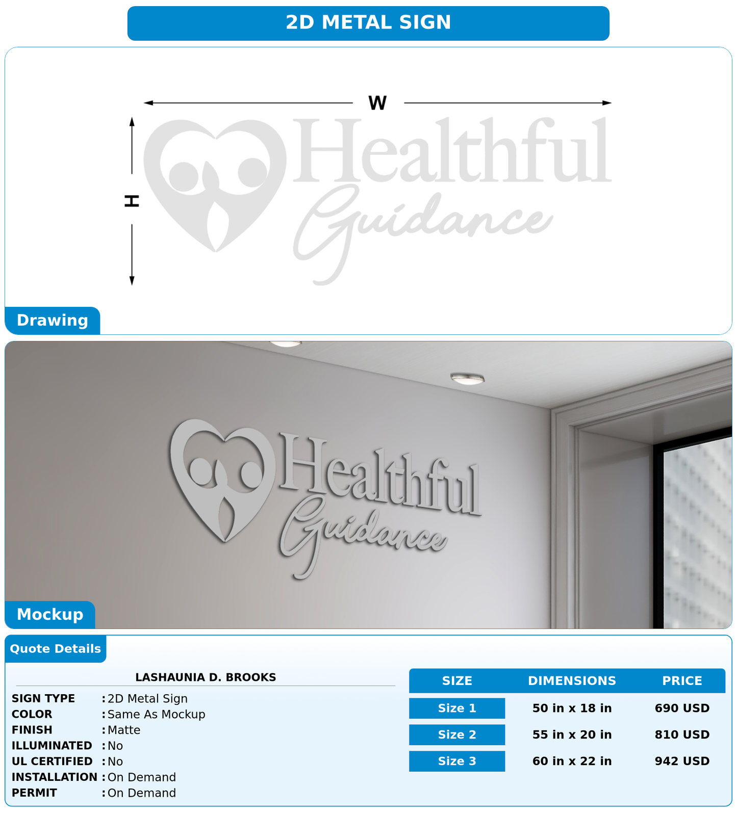 CUSTOM MOCKUP SIGN FOR LaShaunia D. Brooks