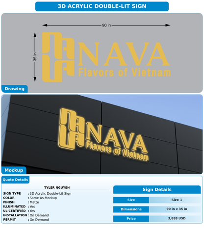 CUSTOM MOCKUP SIGN FOR Tyler Nguyen