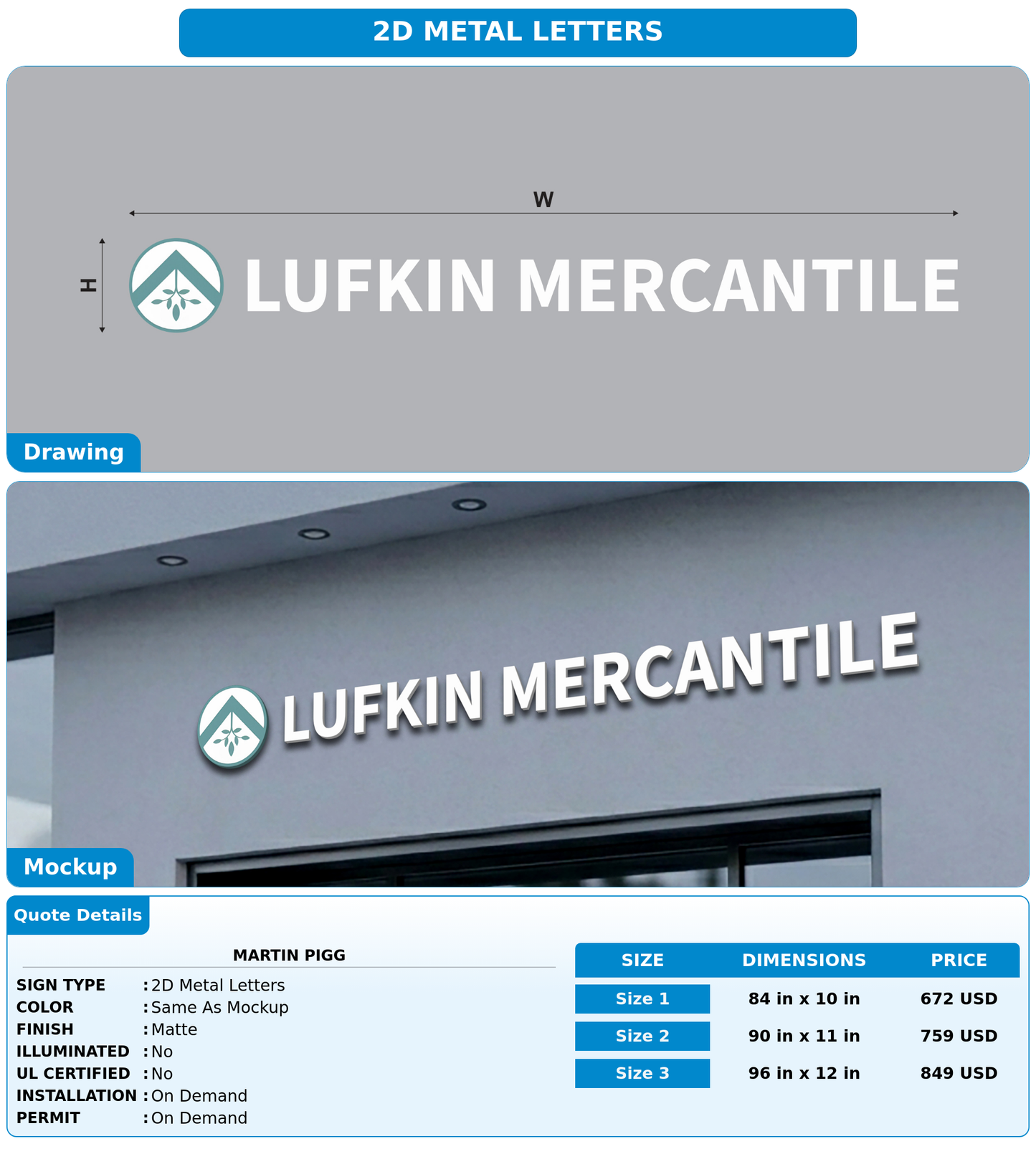 CUSTOM MOCKUP SIGN FOR Martin Pigg