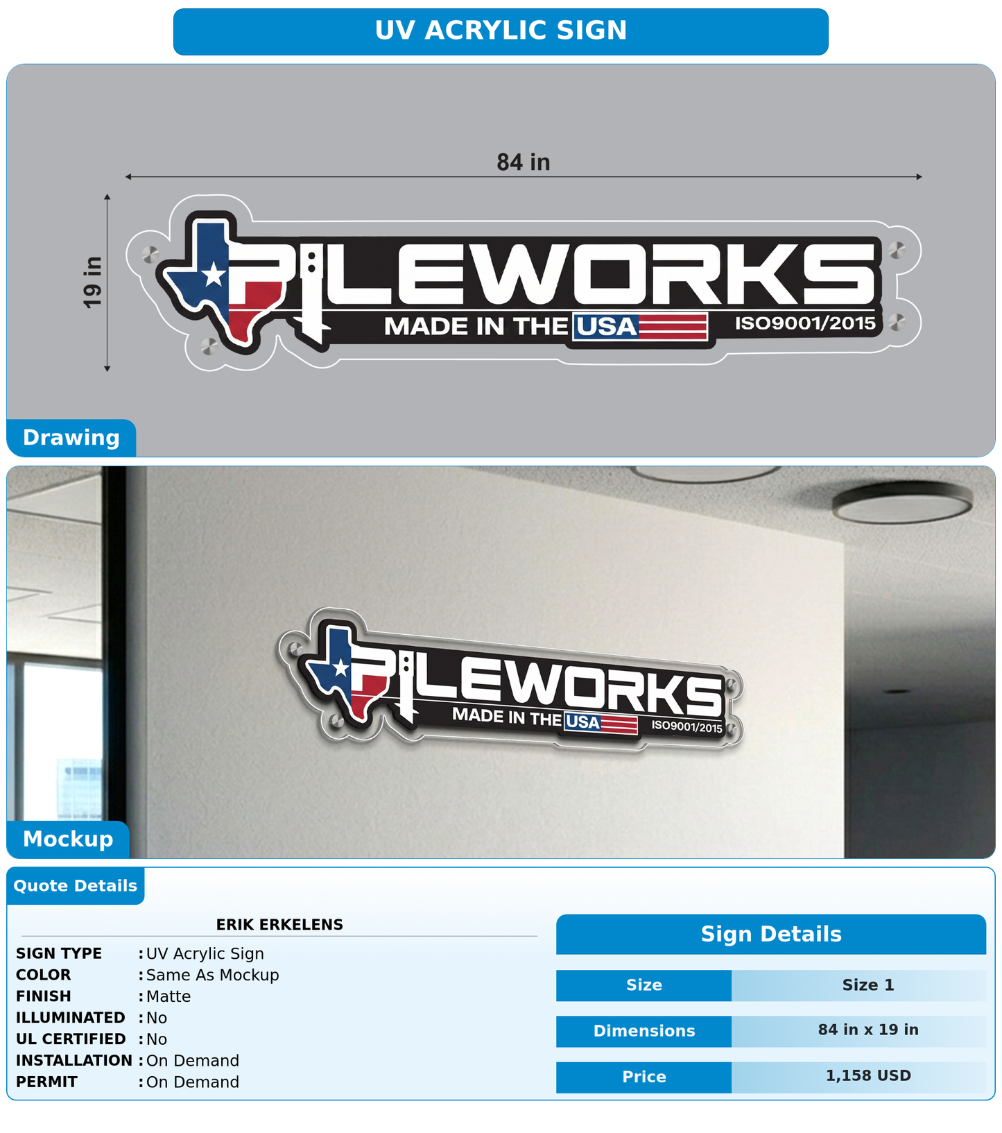 CUSTOM MOCKUP SIGN FOR Erik Erkelens