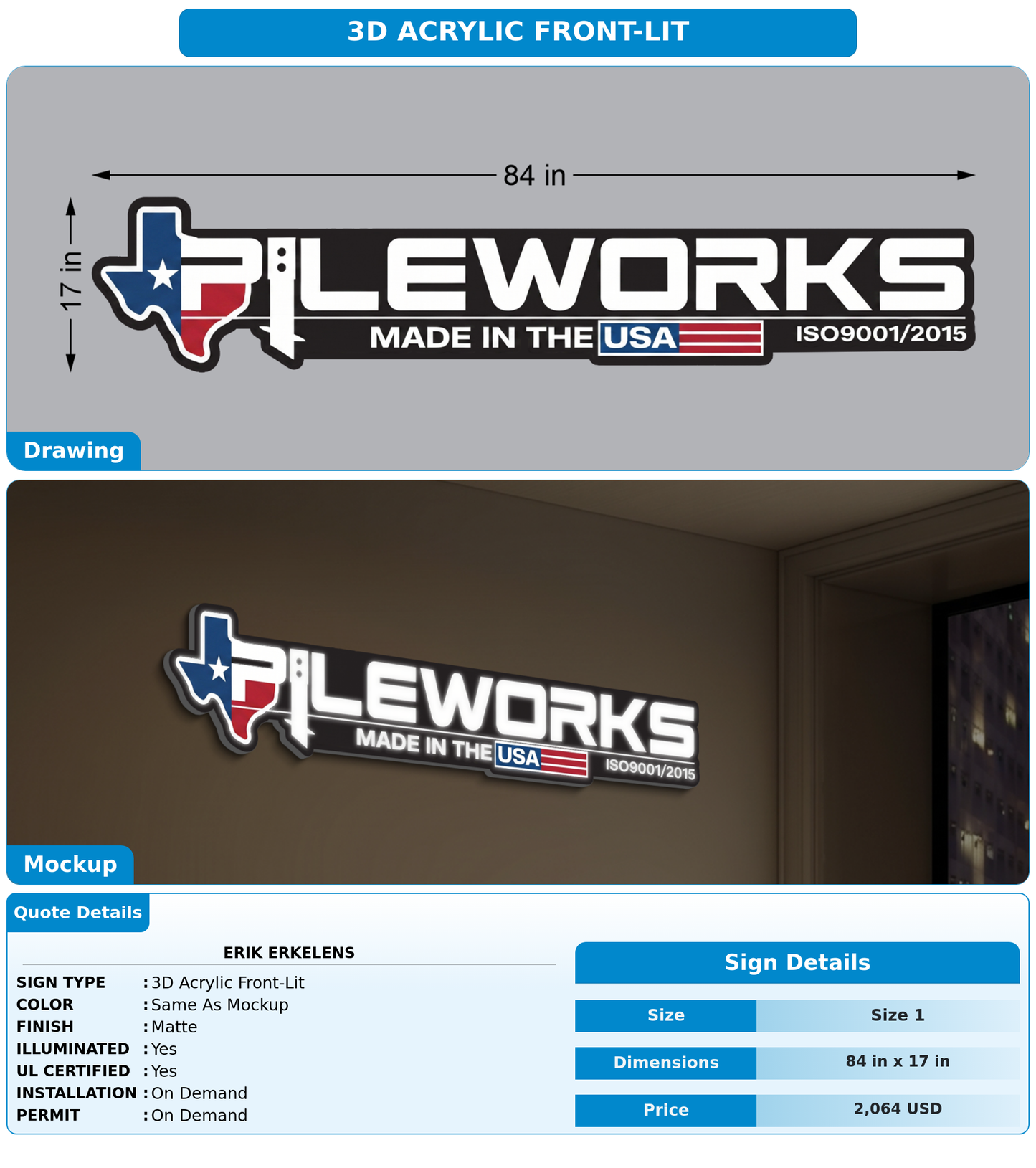 CUSTOM MOCKUP SIGN FOR Erik Erkelens