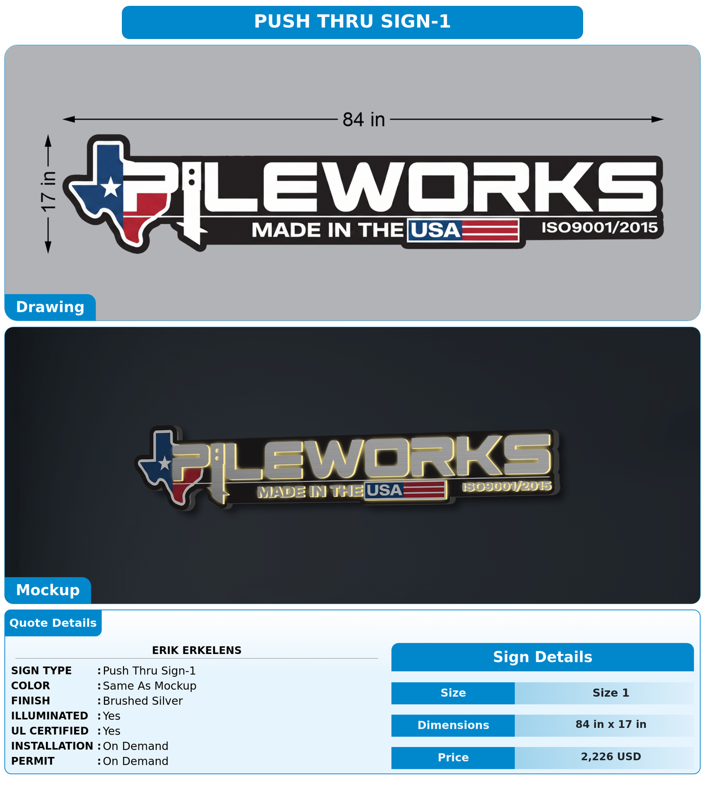 CUSTOM MOCKUP SIGN FOR Erik Erkelens