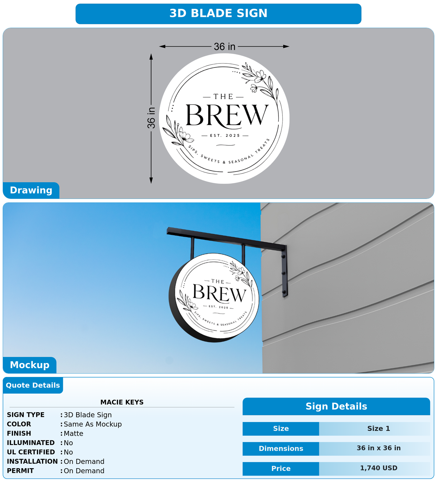 CUSTOM MOCKUP SIGN FOR Macie Keys