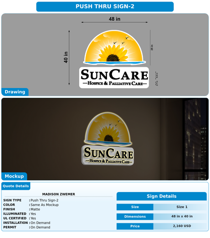 CUSTOM MOCKUP SIGN FOR Madison Zwemer