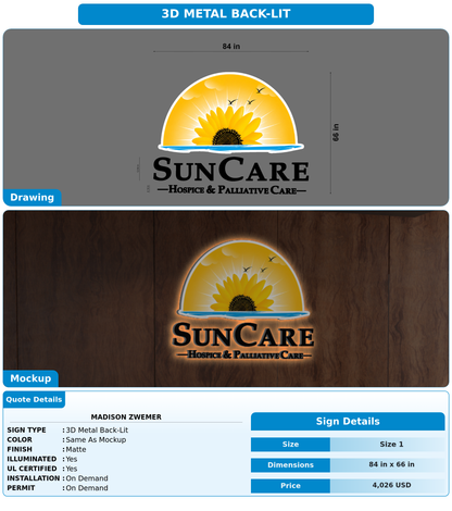 CUSTOM MOCKUP SIGN FOR Madison Zwemer
