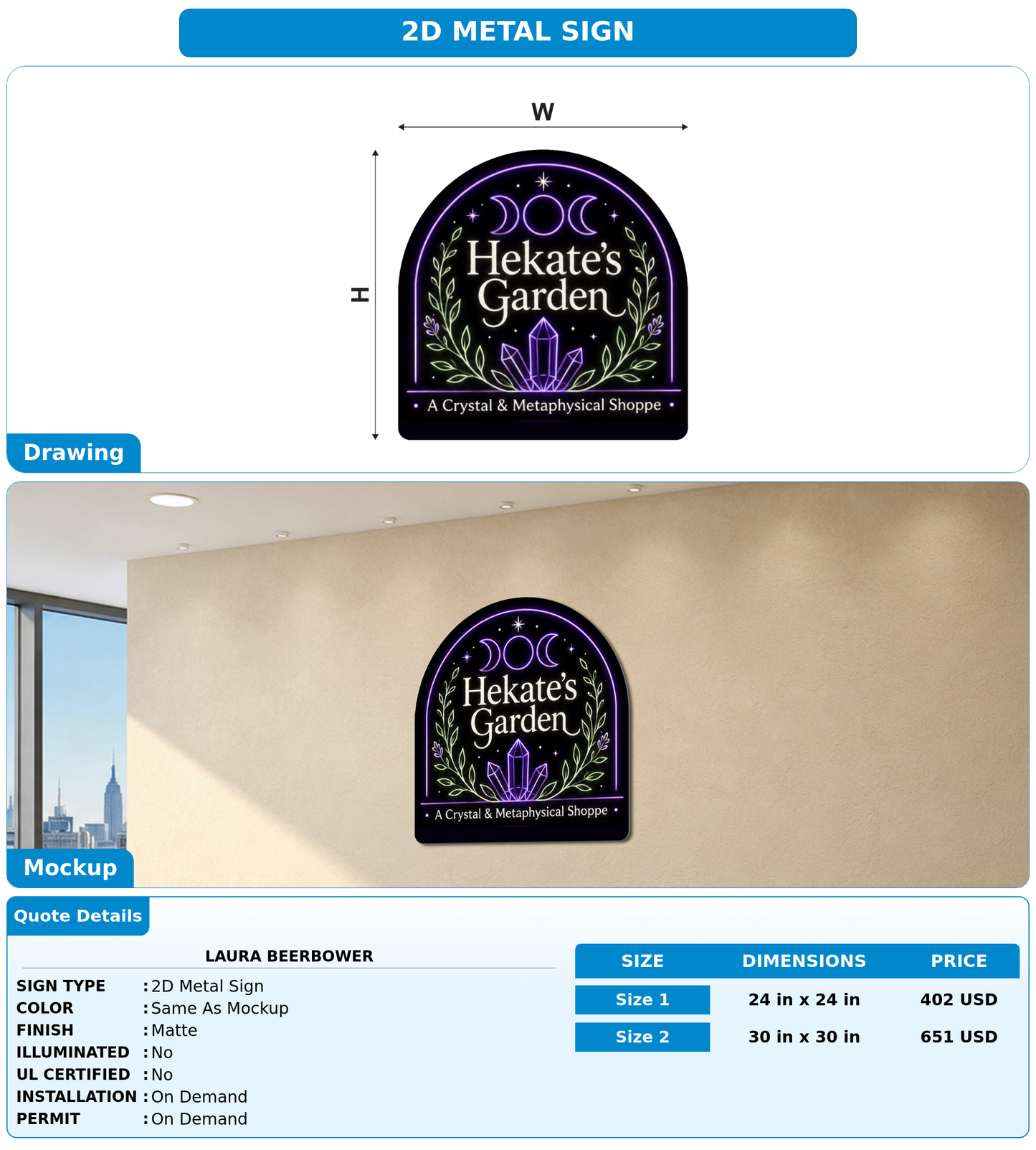 CUSTOM MOCKUP SIGN FOR Laura Beerbower
