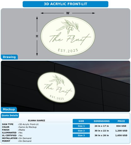 CUSTOM MOCKUP SIGN FOR Eliana Suarez