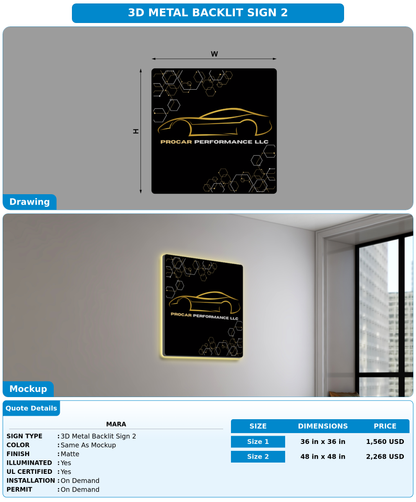 CUSTOM MOCKUP SIGN FOR Mara