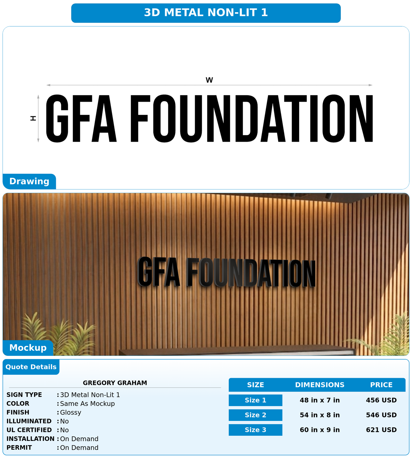 CUSTOM MOCKUP SIGN FOR gregory graham