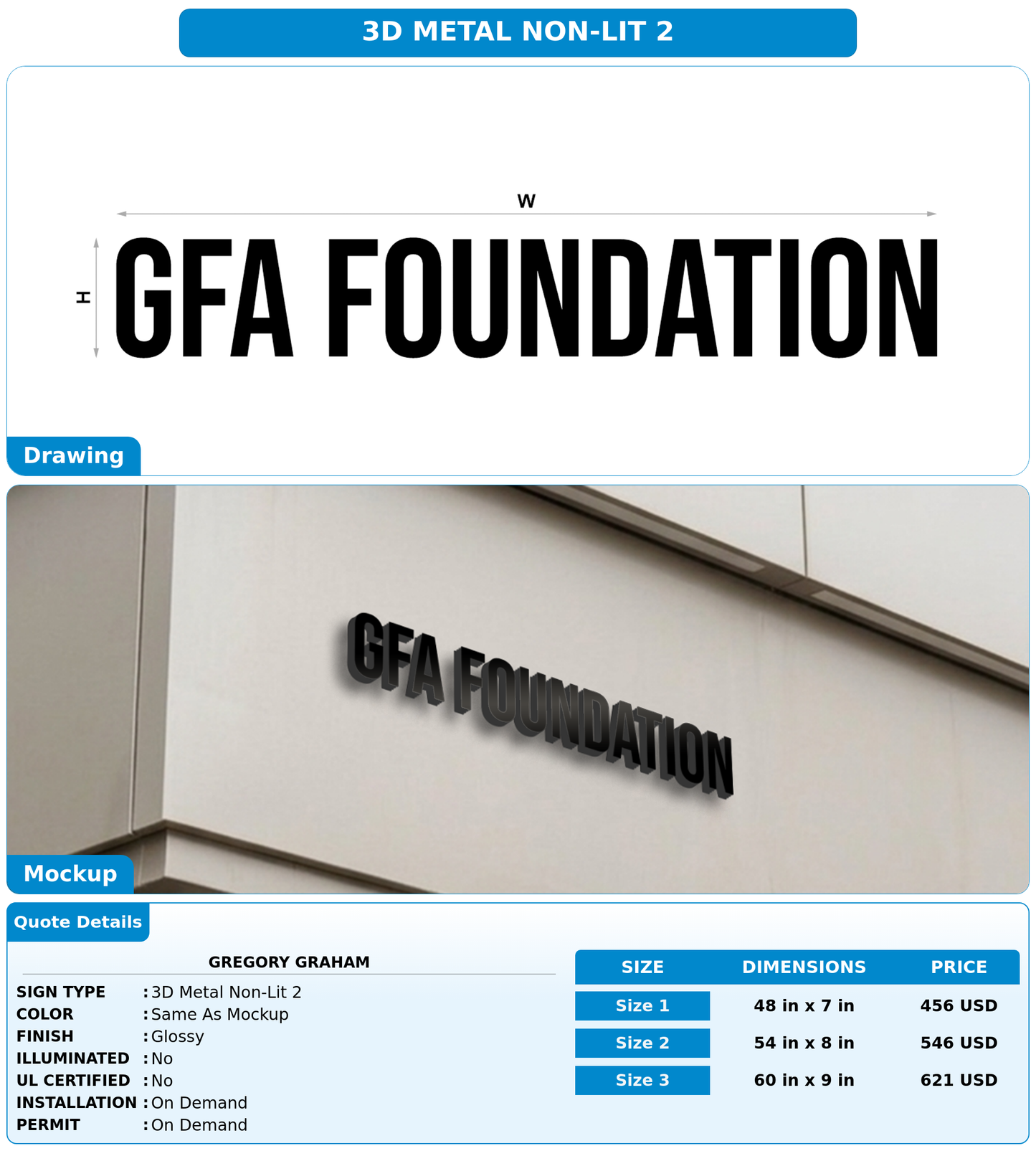 CUSTOM MOCKUP SIGN FOR gregory graham