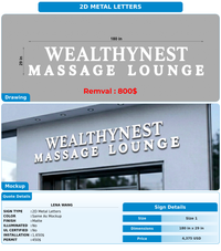 CUSTOM MOCKUP SIGN FOR Lena Wang