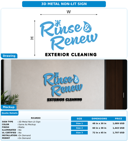 CUSTOM MOCKUP SIGN FOR Ricardo