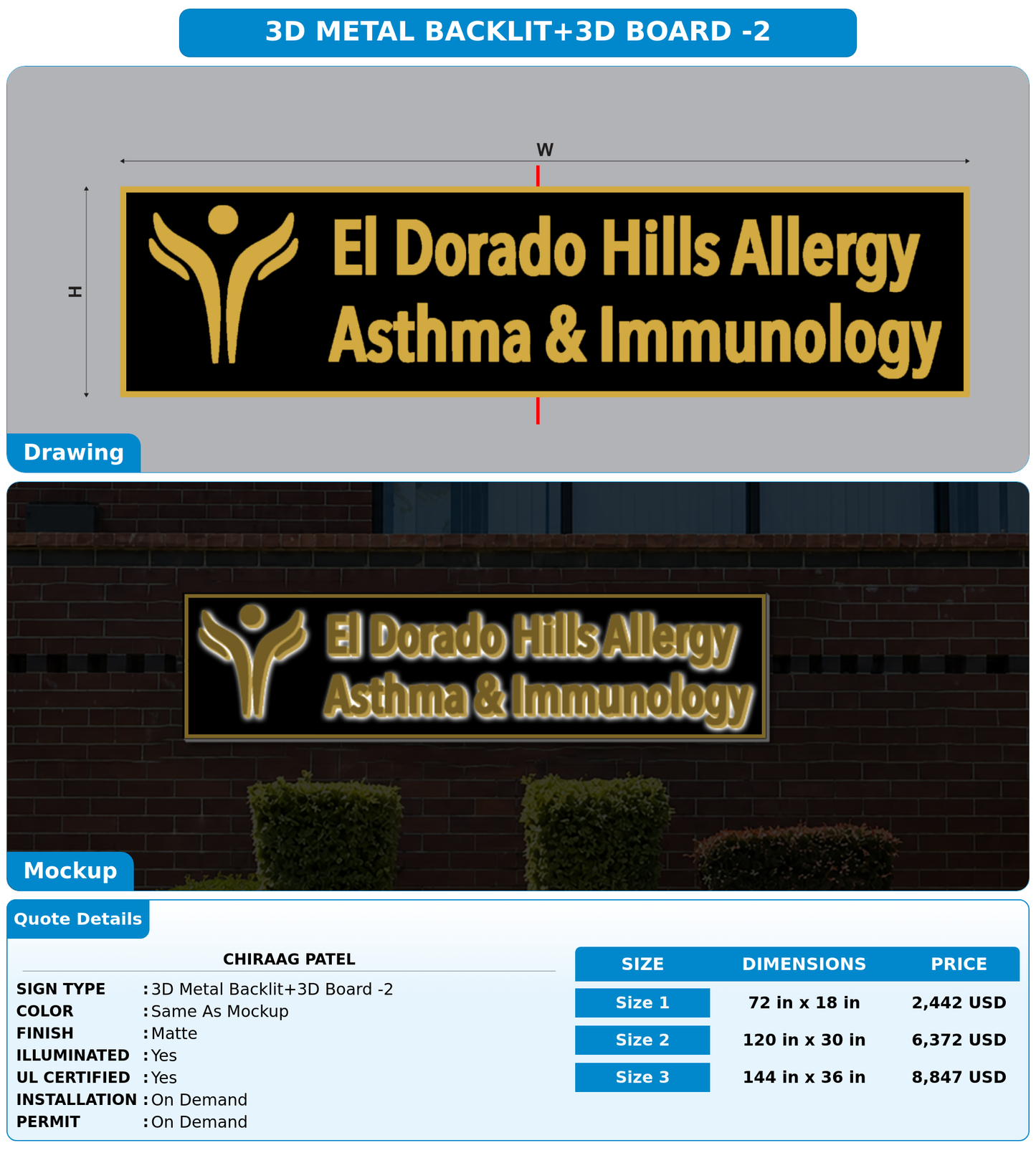 CUSTOM MOCKUP SIGN FOR Chiraag Patel