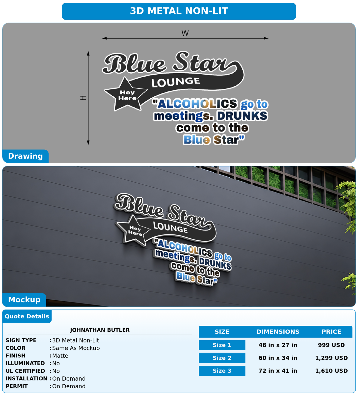 CUSTOM MOCKUP SIGN FOR Johnathan Butler