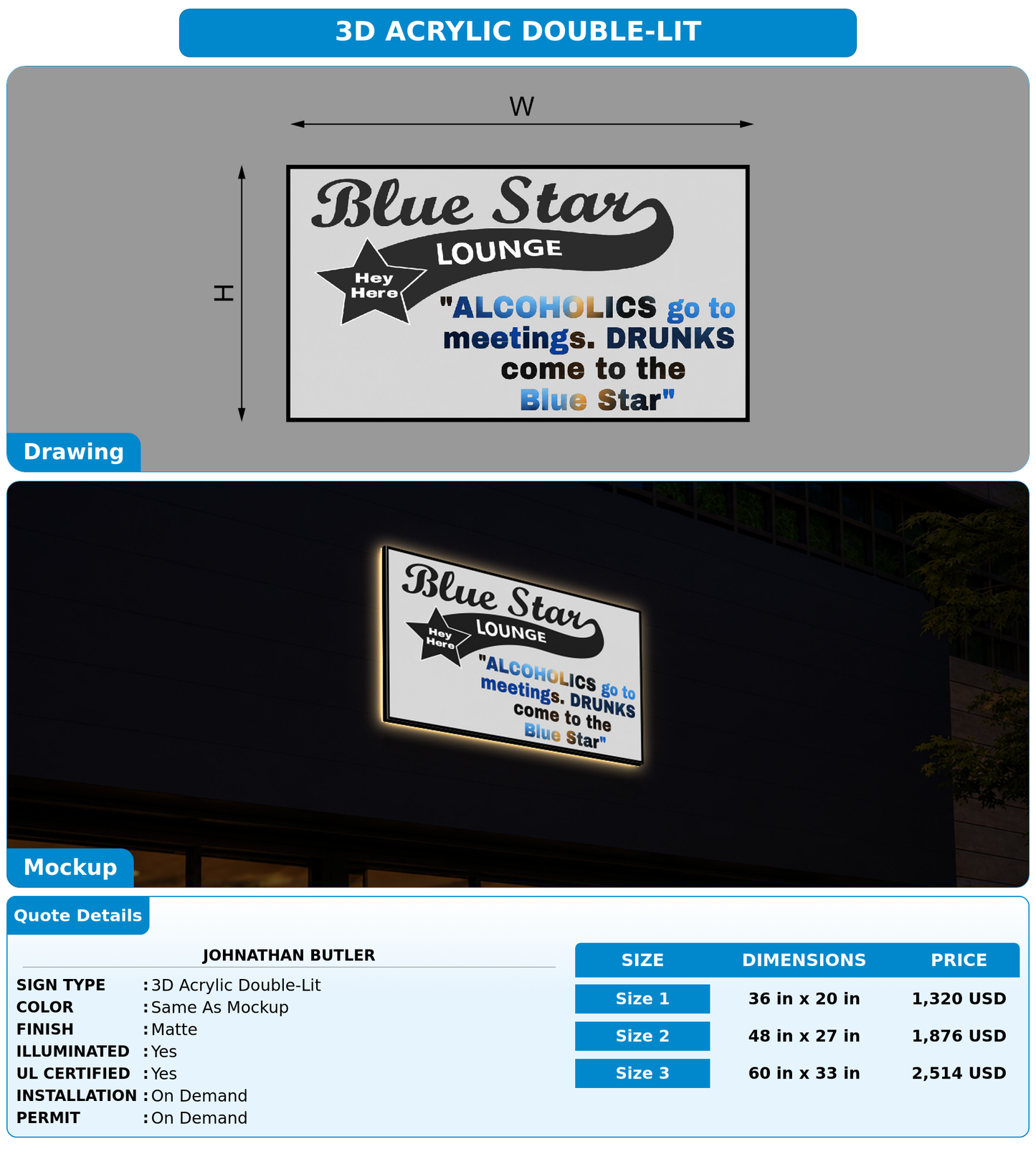 CUSTOM MOCKUP SIGN FOR Johnathan Butler